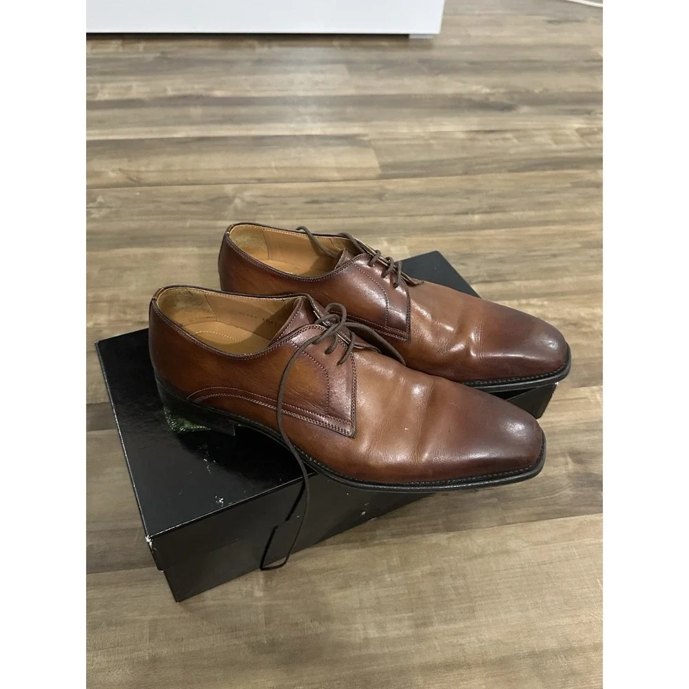 Magnanni Men's Dress Shoes EU 41 US 8 Brown Tobacco Brooklyn Style 25766